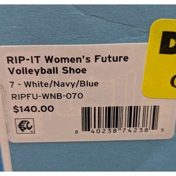 Rip It Size 7 White Navy Blue Future Volleyball Shoe Women's Sneakers NWOB - Picture 9 of 9